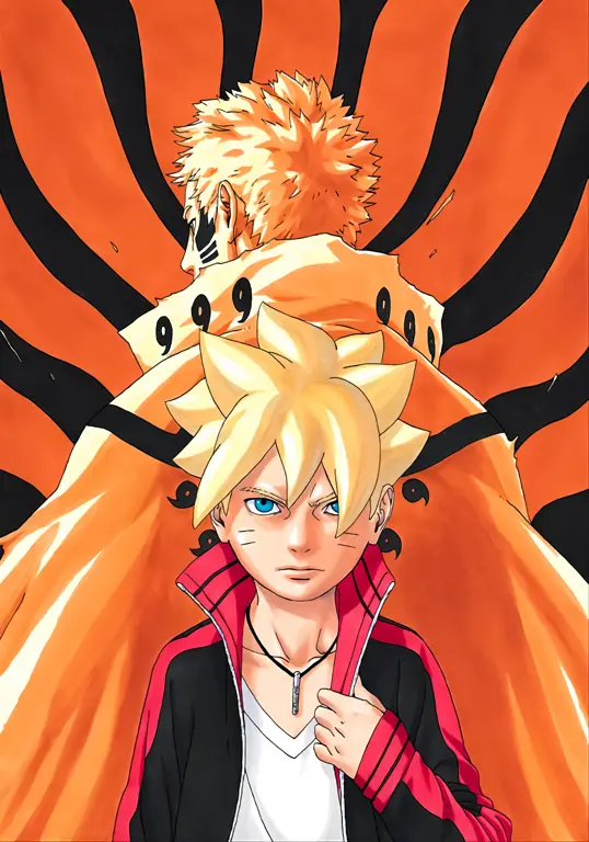 Boruto dan Naruto dalam komik