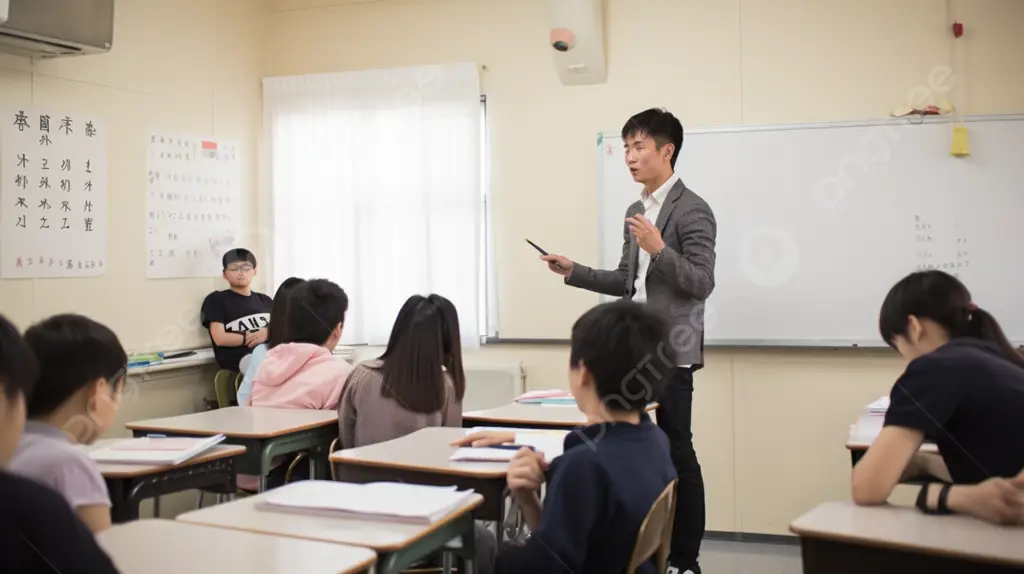 Gambar guru dan murid di sekolah Jepang