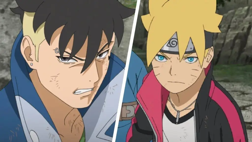 Kawaki dan Boruto dalam satu frame