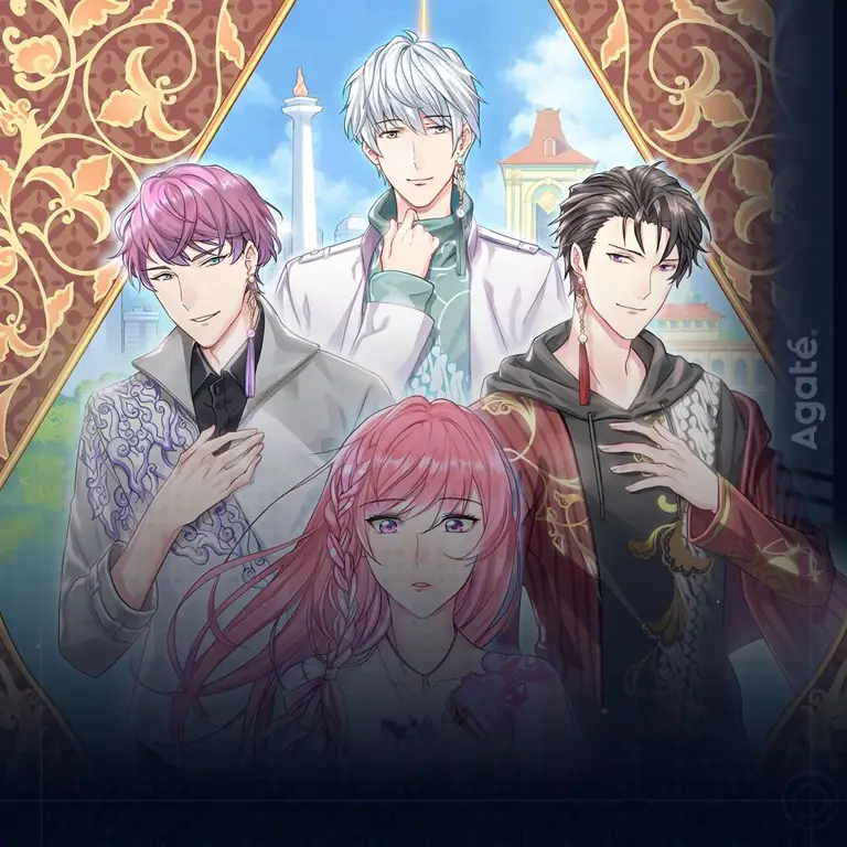 Gambar yang menggambarkan hubungan kompleks dalam game otome