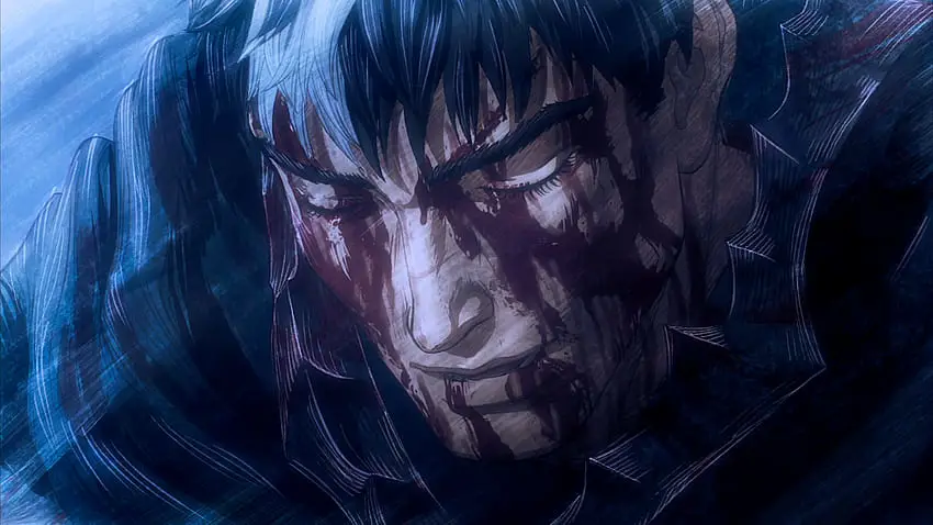 Guts, Griffith, dan Casca dalam adegan penting Berserk