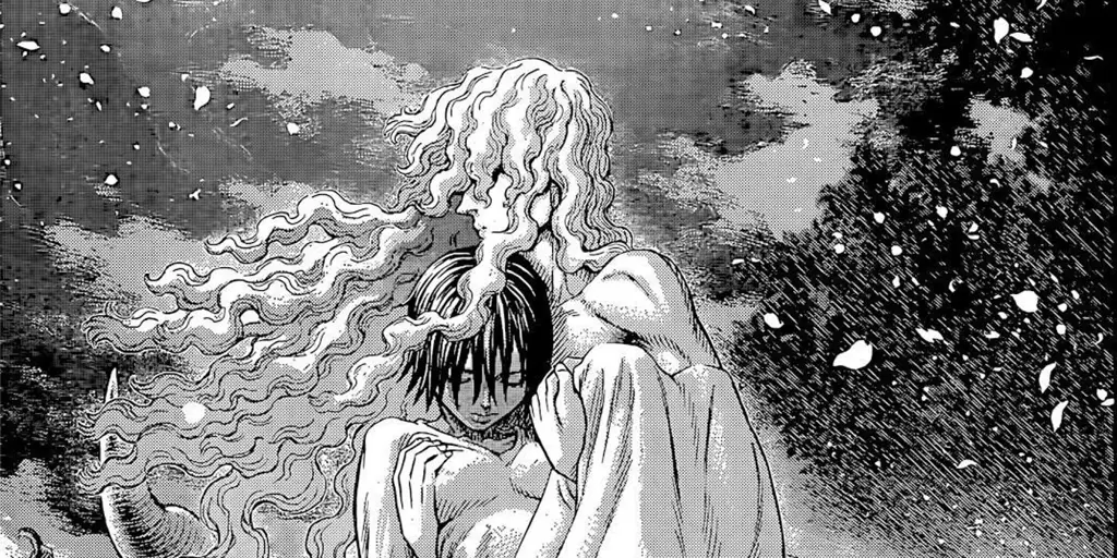 Griffith dan Casca dalam manga Berserk