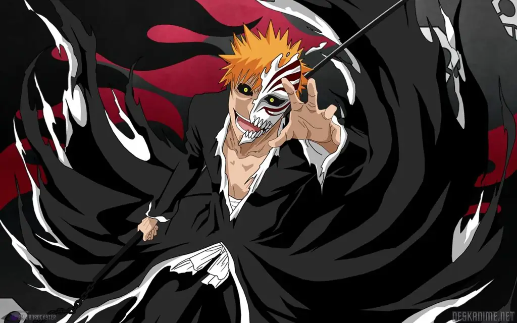 Wallpaper Ichigo dalam bentuk Bankai