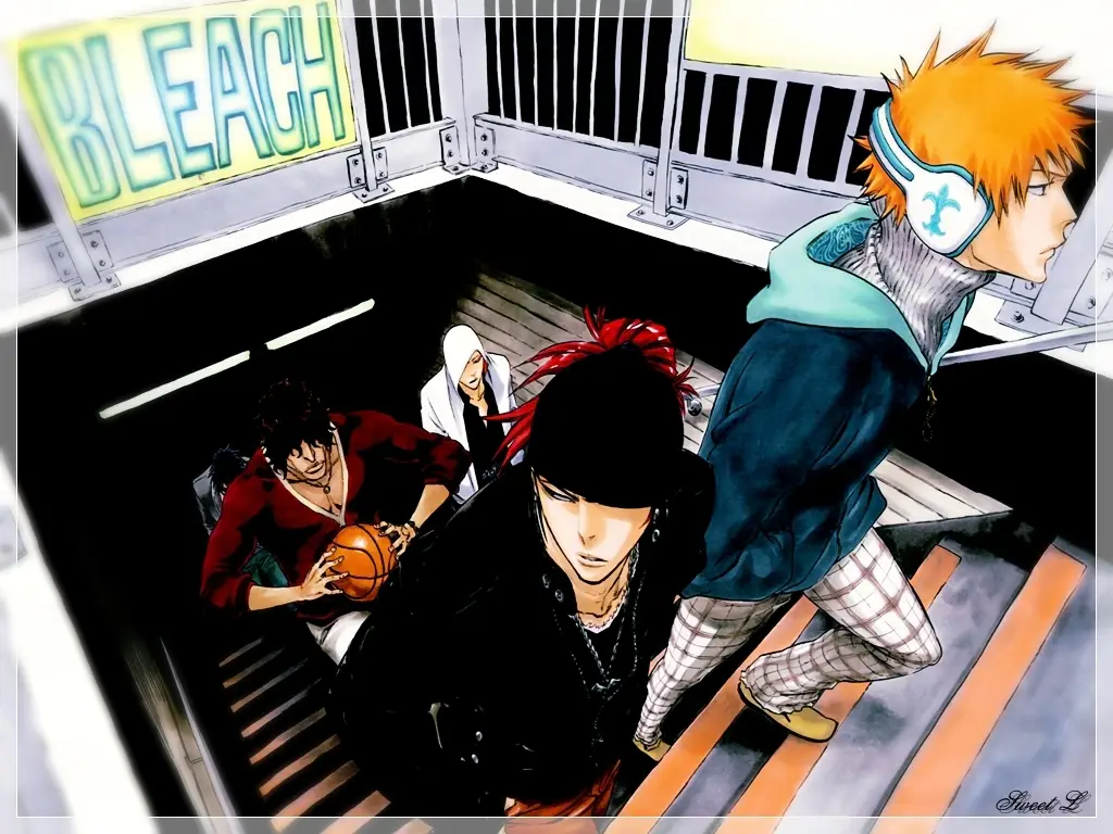 Ichigo dan teman-temannya dalam Bleach Para karakter Bleach berkumpul