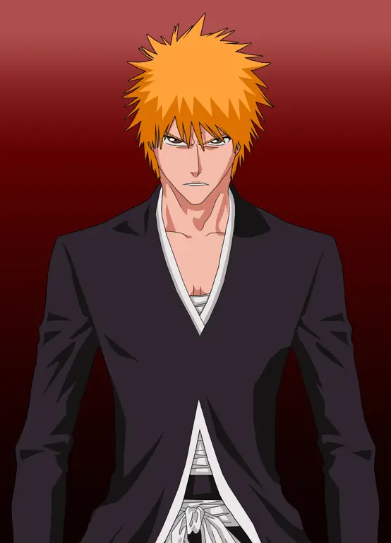 Gambar Ichigo Kurosaki, karakter utama dalam Bleach