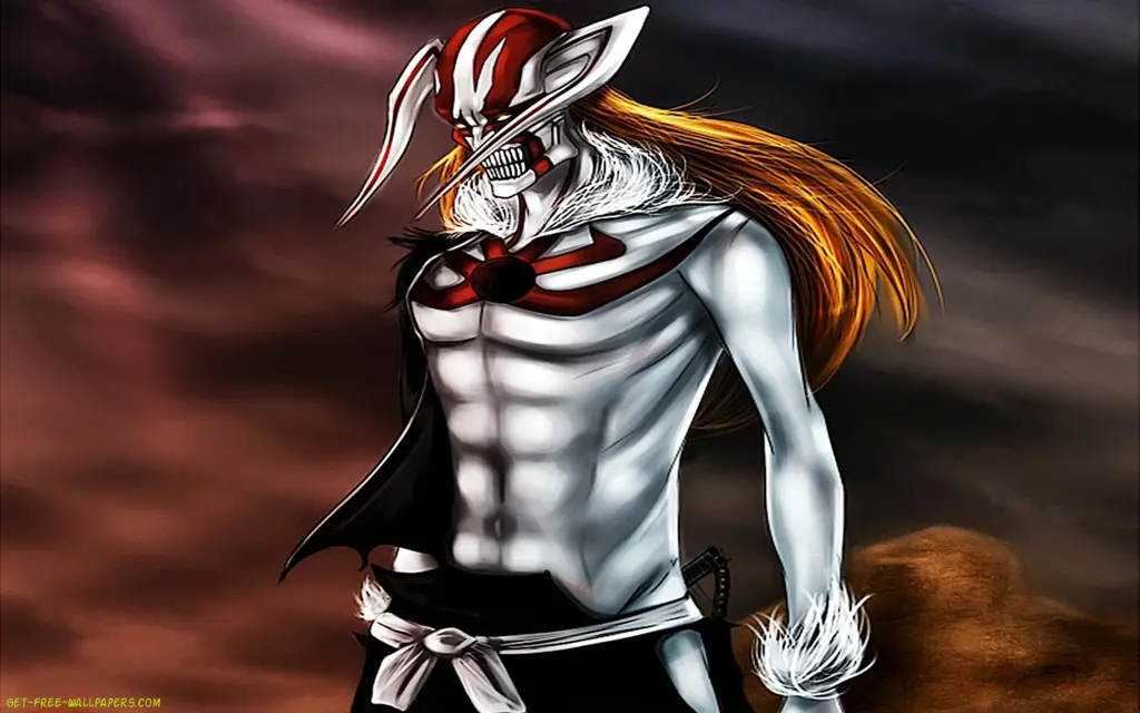 Gambar Ichigo Kurosaki, karakter utama dalam anime Bleach.