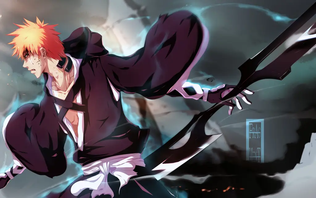 Gambar Ichigo Kurosaki, karakter utama dalam Bleach