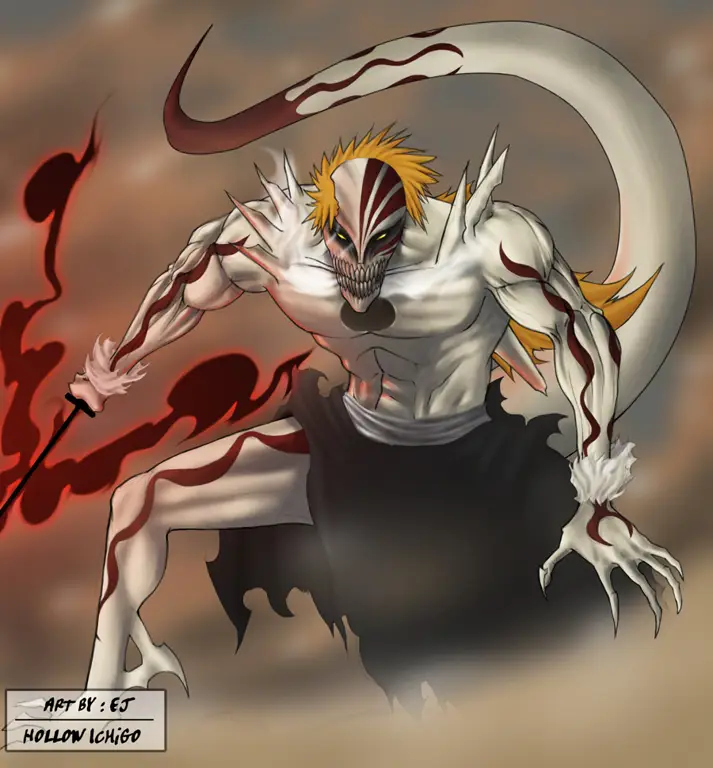 Gambar Ichigo Kurosaki, karakter utama dalam anime Bleach