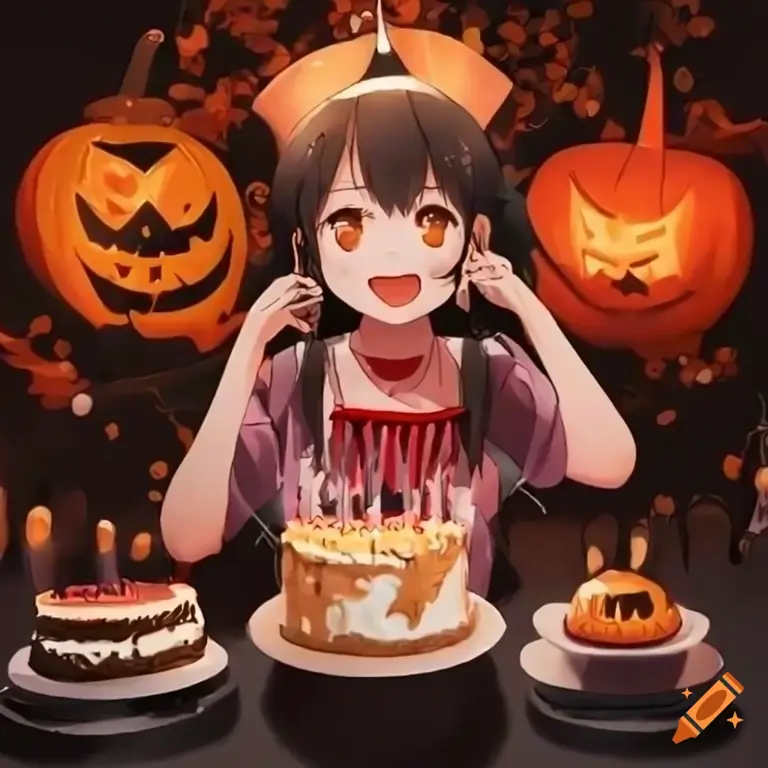 Dekorasi pesta Halloween bertema anime