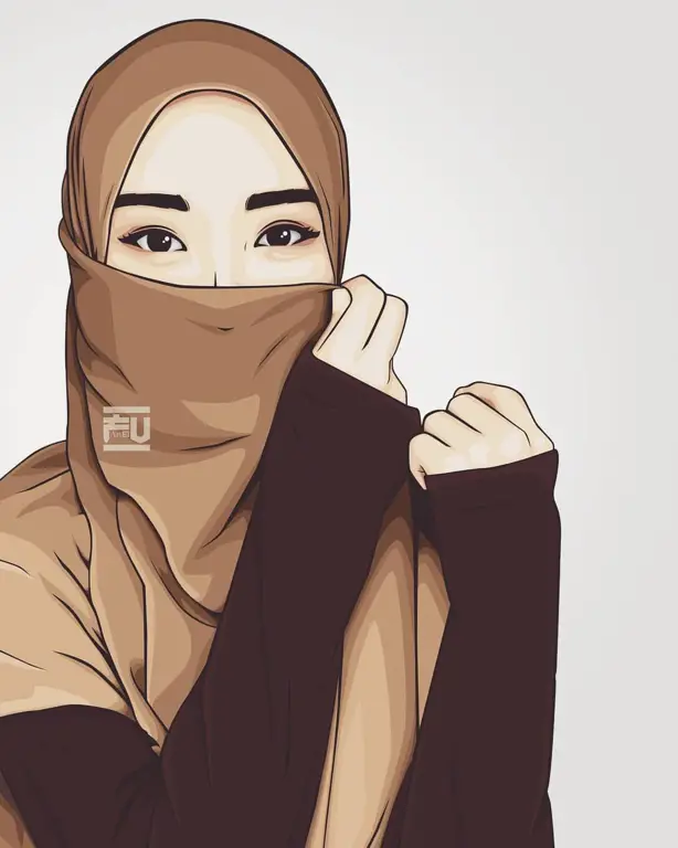 Desain karakter anime berhijab