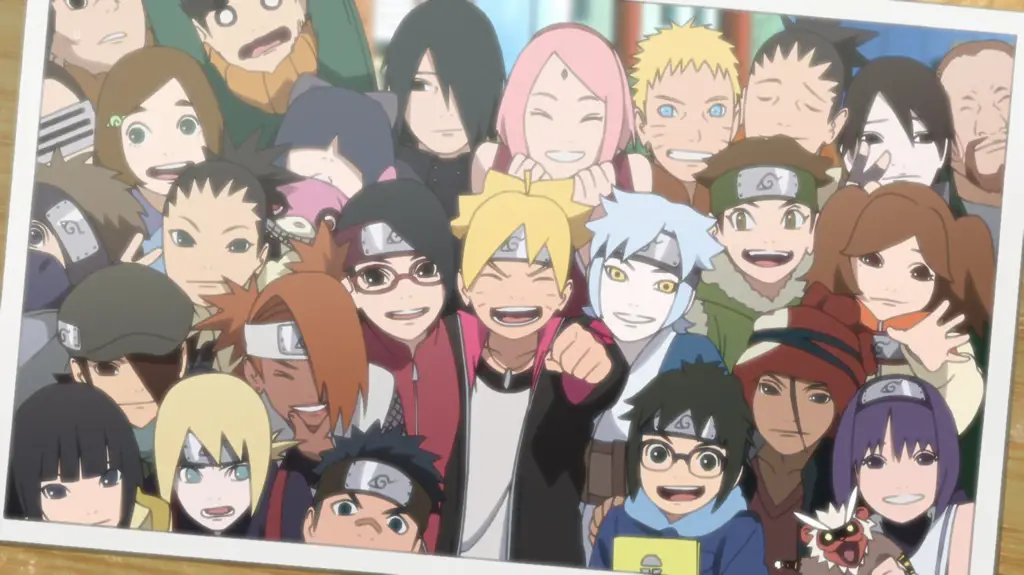 Boruto dan Naruto dalam sebuah adegan emosional.