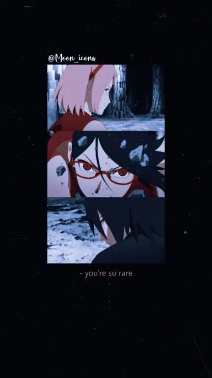 Potret Keluarga Sasuke, Sarada, dan Sakura