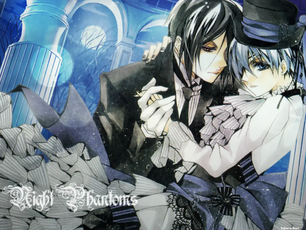 Gambar Sebastian dan Ciel dalam Kuroshitsuji