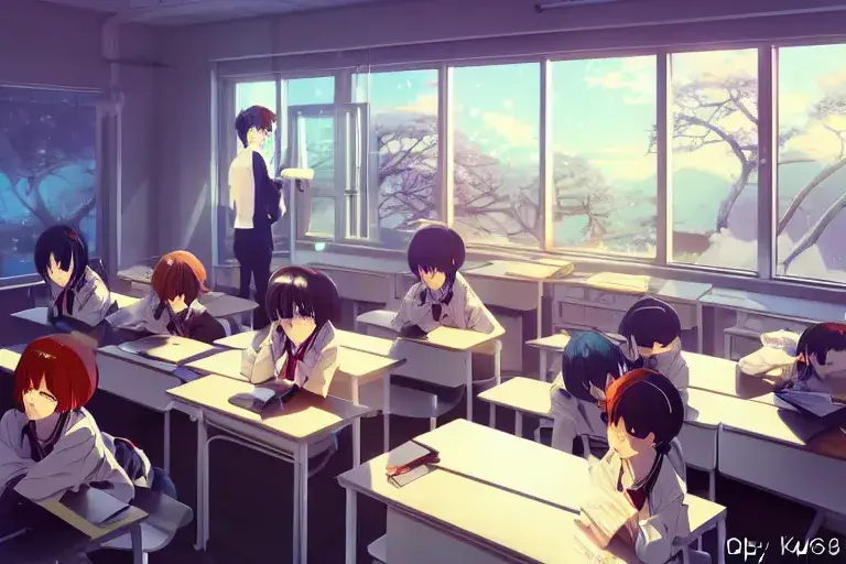 Adegan balas dendam di kelas anime