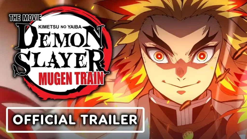 Ilustrasi adegan dari film Kimetsu no Yaiba: Mugen Train Adegan menegangkan dari film Demon Slayer: Mugen Train