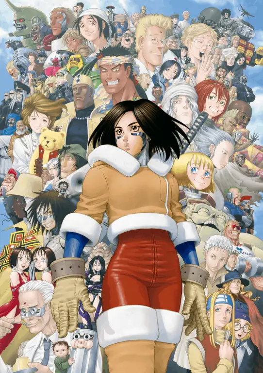 Alita dan Ido dari manga Gunnm