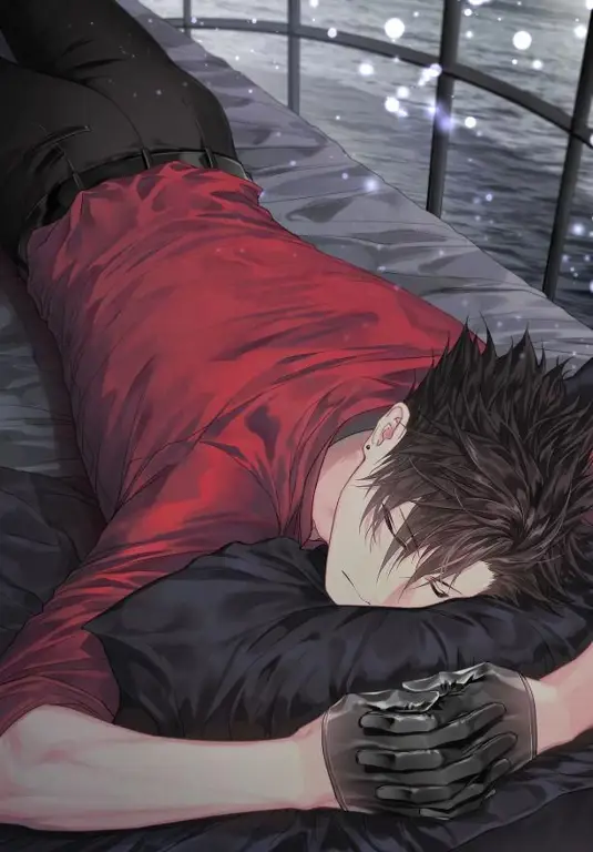 Gambar anak laki-laki anime tidur pulas