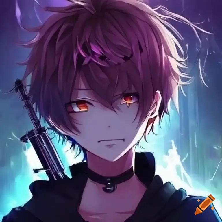 Gambar anime boy keren dengan gaya rambut yang unik