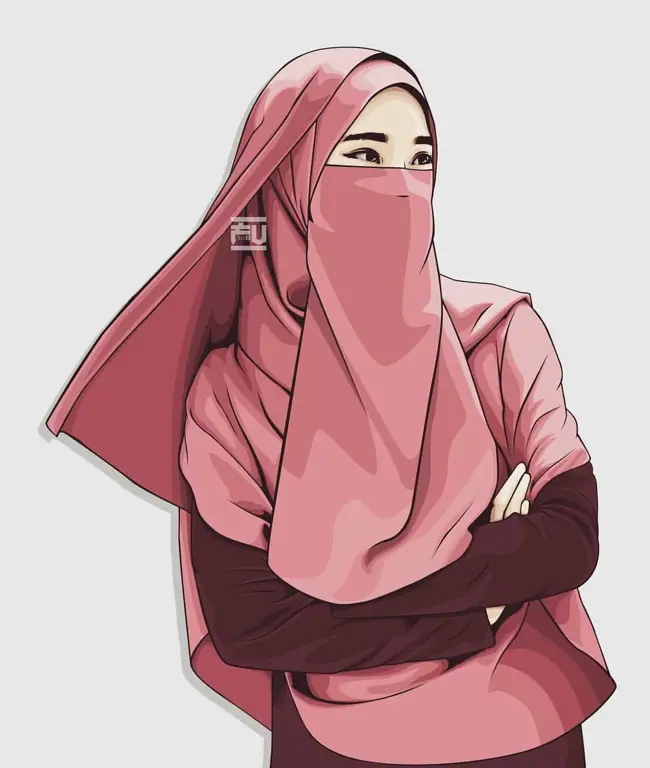 Gambar anime gadis berhijab