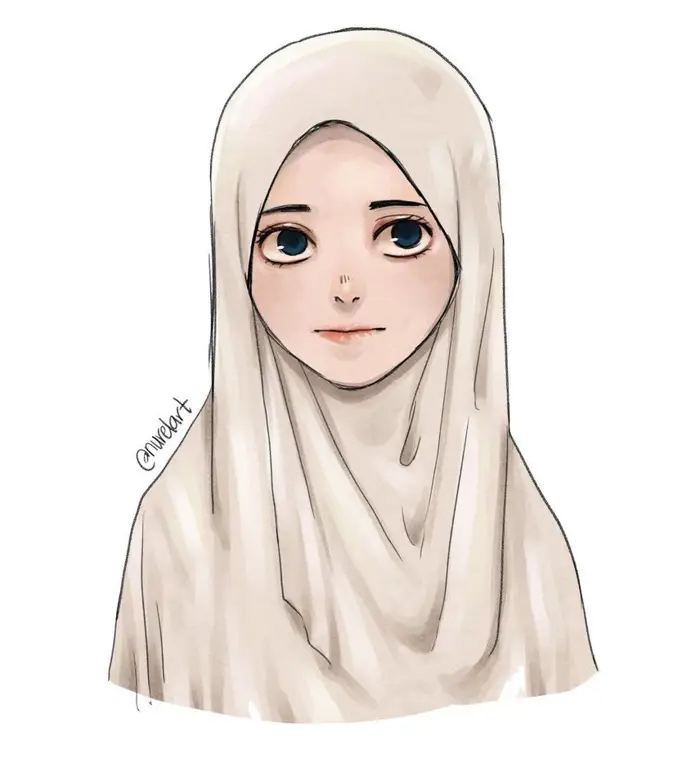 Gambar anime gadis berhijab