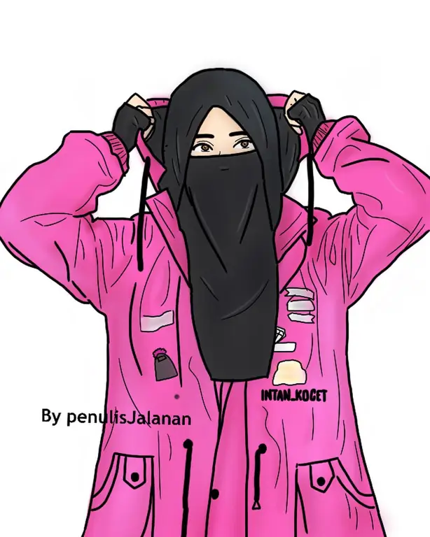 Gambar anime muslimah berhijab