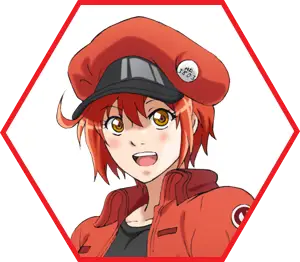 Gambar karakter-karakter utama dalam anime Hataraku Saibou