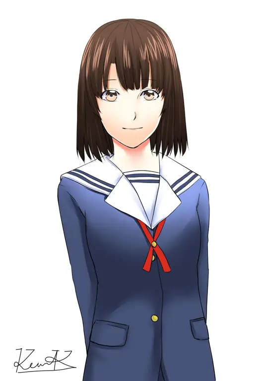 Gambar ilustrasi Megumi Kato dari anime Saekano