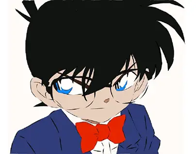 Ilustrasi Conan Edogawa, karakter utama Detective Conan Ilustrasi Conan Edogawa