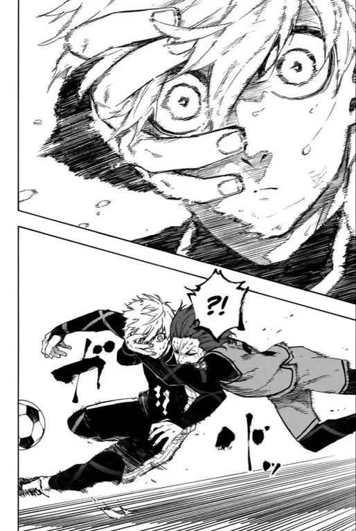 Ilustrasi dari Manga Blue Lock Panel manga Blue Lock yang menarik