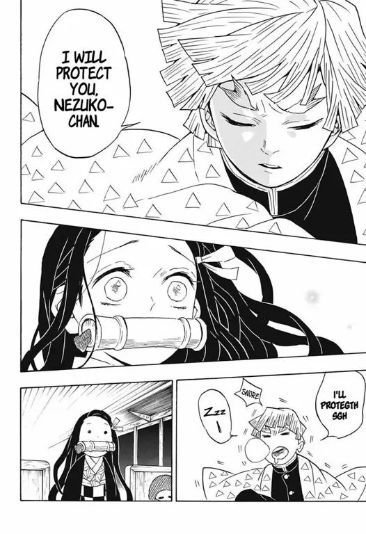 Panel manga Demon Slayer yang menarik