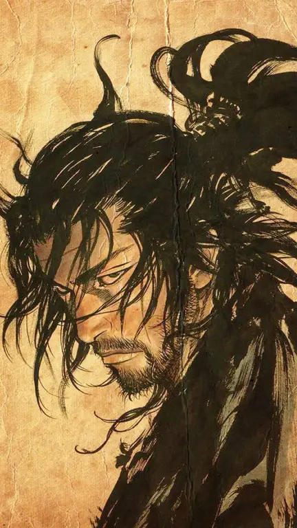 Ilustrasi Miyamoto Musashi dari Vagabond