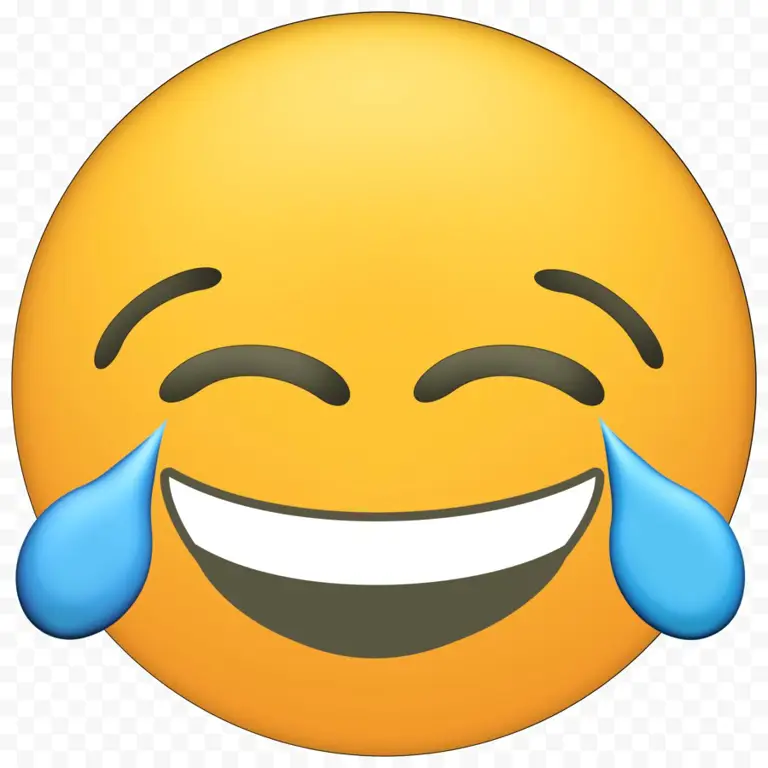 Emoji orang tertawa terbahak-bahak