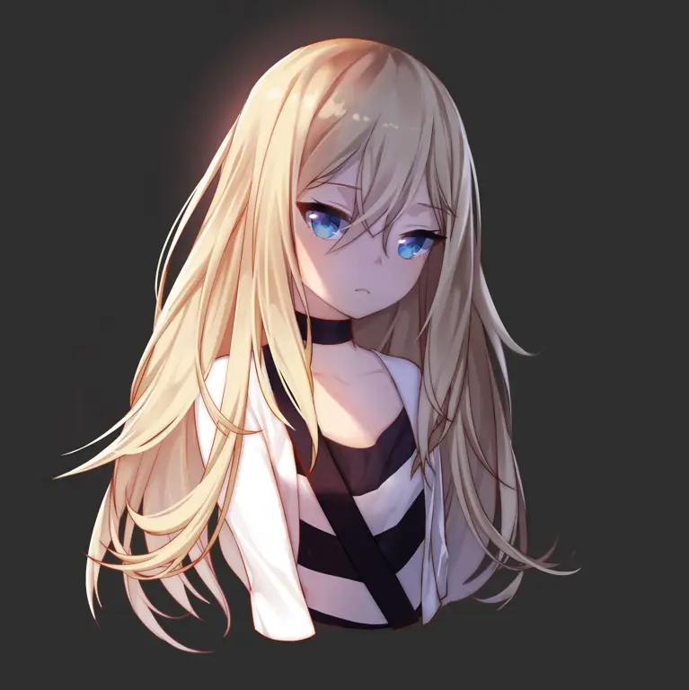 Ilustrasi gadis anime berambut pirang Gambar gadis anime berambut pirang