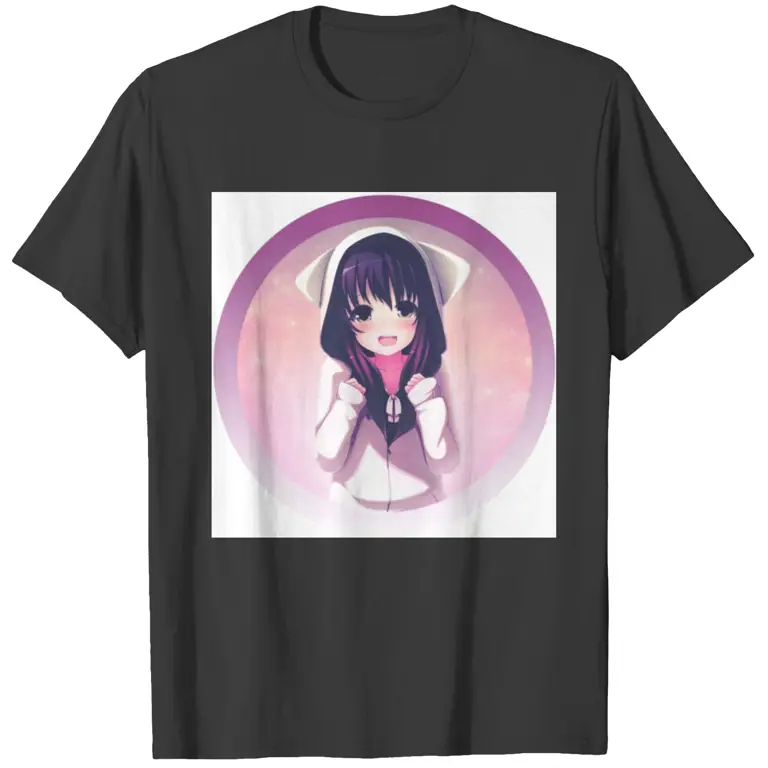 Gambar gadis anime lucu mengenakan kaos