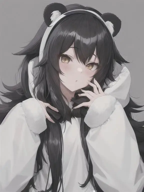 Gadis panda anime yang lucu dan menggemaskan