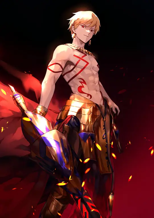 Gambar Gilgamesh dalam anime Fate