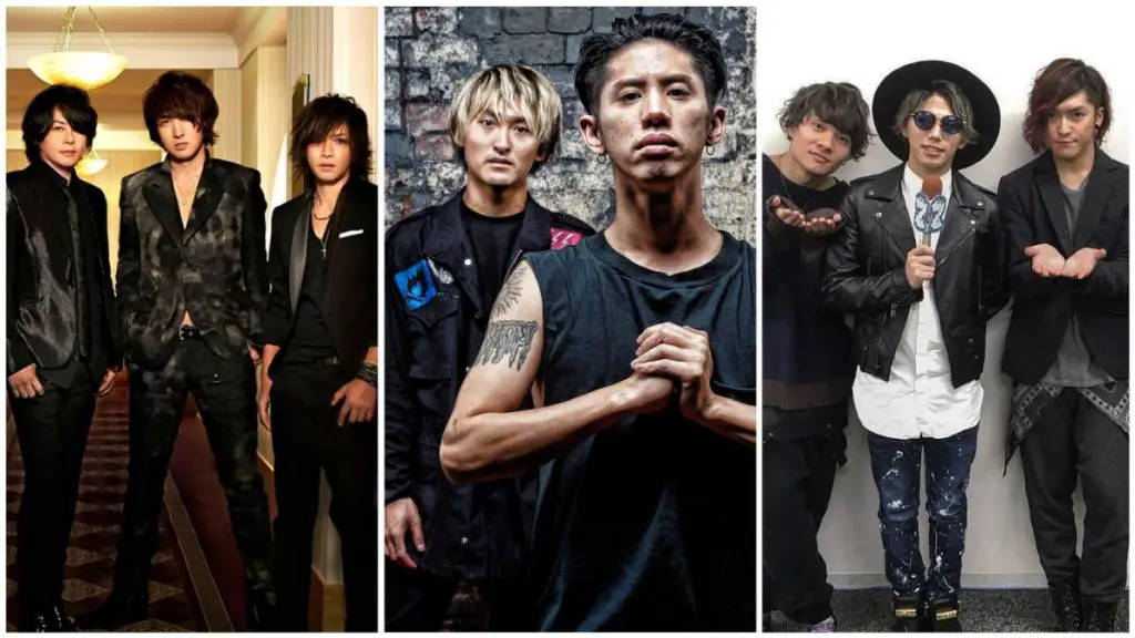 Ilustrasi grup musik dalam anime Beck Grup band Jepang sedang memainkan musik