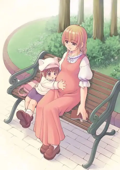 Gambar seorang ibu dan anak dalam anime