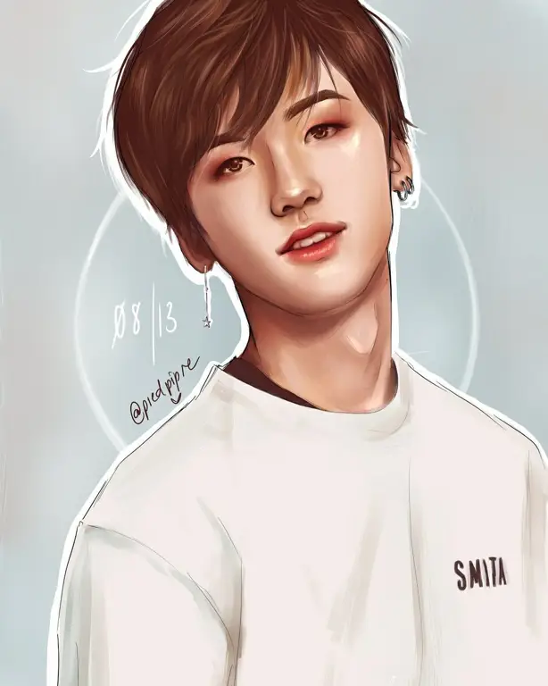 Gambar Jaemin dengan gaya anime modern