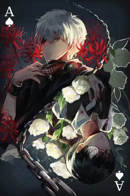 Gambar fanart Tokyo Ghoul dengan gaya anoboy