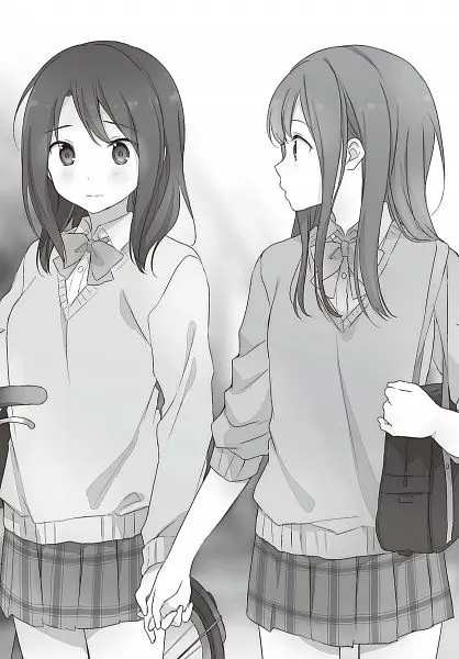 Ilustrasi karakter Adachi dan Shimamura