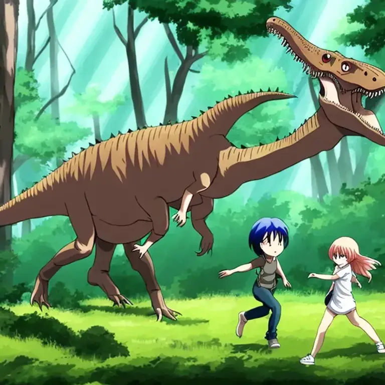 Karakter anime dinosaurus