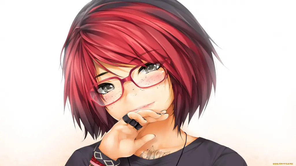Gambar seorang gadis anime berambut pendek