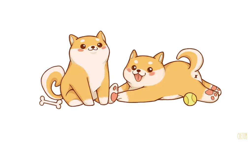 Karakter anime Shiba Inu yang lucu