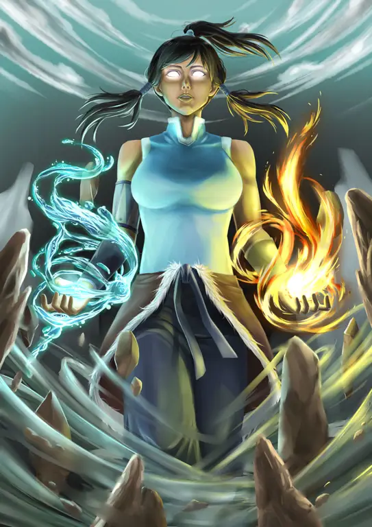 Gambar fanart karakter Avatar Korra