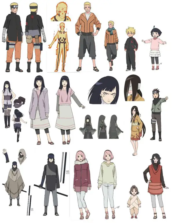 Gambar desain karakter Boruto