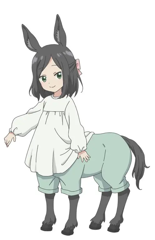 Gambar ilustrasi gadis centaur yang lucu