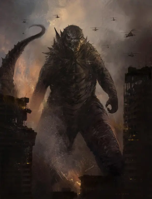 Ilustrasi karakter Godzilla