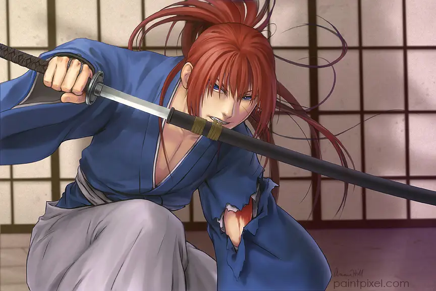 Ilustrasi karakter Himura Kenshin