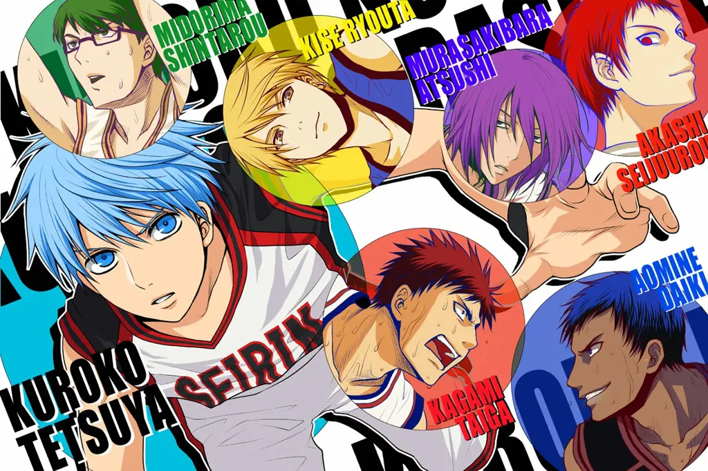 Gambar ilustrasi karakter-karakter Kuroko no Basuke